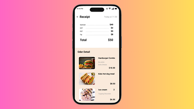 Purchase Receipt UI design ui