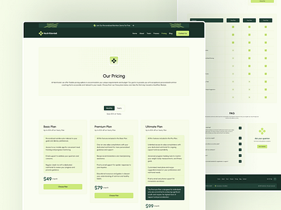 Pricing Page of Nutritionist Healthy Diet Planning - Light UI business company comparison design faq green light minimal modern new page price pricing pricing page saas subscription template ui web website