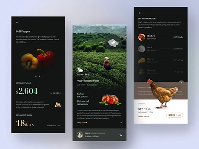 Farm and Cultivation Management App animal app app design business ecommerce farm food healthy ios list map mobile mobile app mobile design price profile shop strategy ui ux design