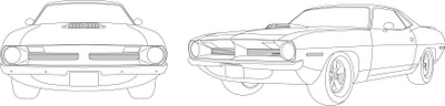 Vehicle vector drawing car classic car vector drawing