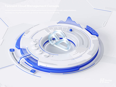 3D Tencent Cloud Management Console 3d abstract animation branding c4d design octane render