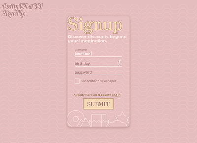 Daily UI #001 Sign Up app daily 100 challenge daily ui dailyui design mobile design signup ui uidesign