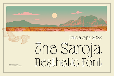 The Saroja | Aesthetic Font | Free To Try Font aesthetic font charismatic elegant font typeface free font heading modern font old typeface unique font vintage