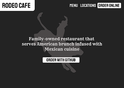 rodeo cafe website american cafe ui website