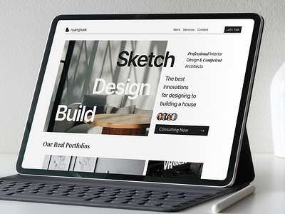 ruangnaik - Home Architech Landing Page architech classycreativity creativetouches design dreaminteriors home innovativedesign landing page landing page design modernspaces ruangnaikexperience ruangnaikinteriordesign upgradeyourlifestyle webdesign