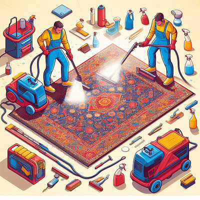 Carpet Cleaning SM Advertisement design illustration