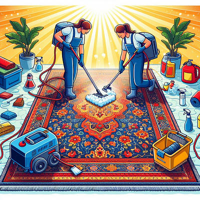 Rug Cleaning Illustration design illustration