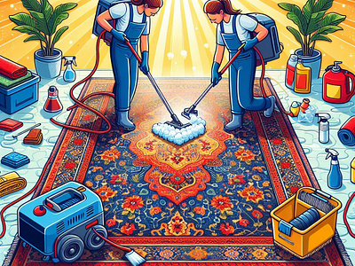 Rug Cleaning Illustration design illustration