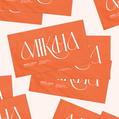 Mikha Logo Type brand identity branding card cover decorative font design display font elegant font feminine font font graphic design invitation logo logo font logotype luxury font new font poster type typography