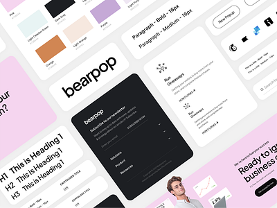 BEARPOP - Art Direction art direction branding design font mobile prototype ui ux website website design