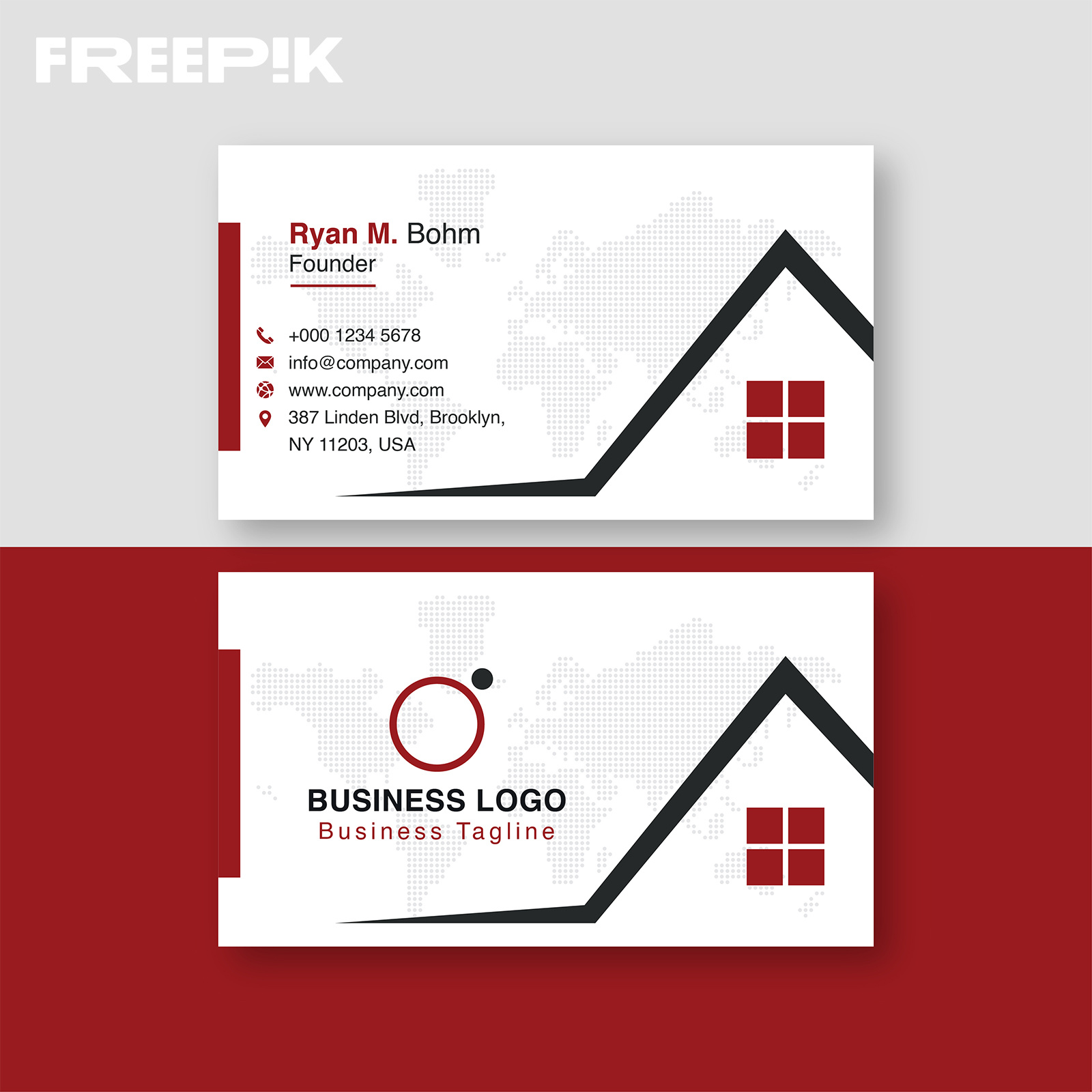 Example of Modern Business Card Design Print Ready