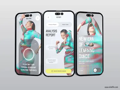 DanceSkillz - AI-Powered Dance Enhancement App ai analysis android animation app app design artificial intelligence branding dance dashboard design interface ios mobile mobile ui motion design motion graphics nickelfox ui ux