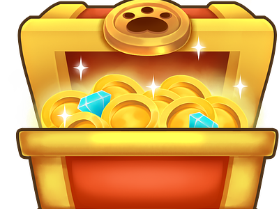 Treasure chest open/close icon treasure chest ui ux