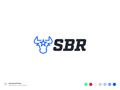 Logo • SBR blue branding colors custom type design identity logo mark sbr sportsbook typography vector