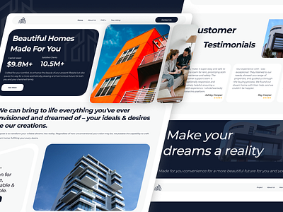 Real Estate Agency Landing Page agency animation building clean house interior design landing page landing page animation minimalist modern motion graphics real estate real estate landing page real estate website ui ux web design website website agency website design