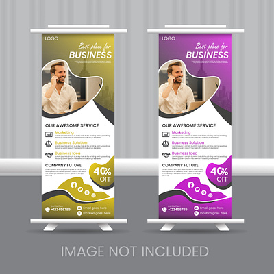 Roll Up Banner-Template banner banner design bg vect business byzed ahmed corporate roll up banner design designer graphic design gym banner layout roll up banner stand stand roll up template x roll up