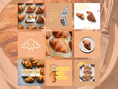 Bakery Store | Social Media Instagram Feed branding graphic design illustration mock mockup social media