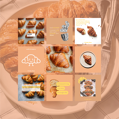 Bakery Store | Social Media Instagram Feed branding graphic design illustration mock mockup social media