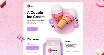Ice Cream | Landing Page ui