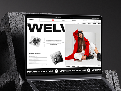 Web Design for Twelve Brand's Online Fashion Store E-Commerce branding character cloth design e commerce fashion fashion store homepage landing page minimal modern online shop outfit user experience web design website