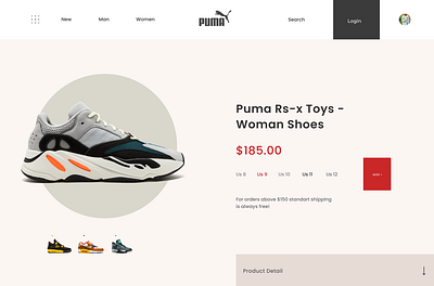 puma web design ui