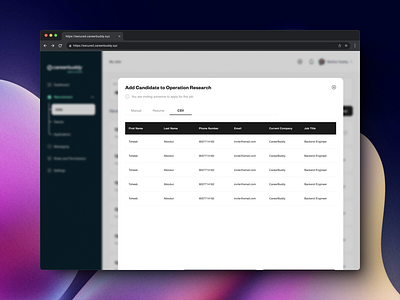 Adding someone to jobs from CSV design product design ui uiux ux