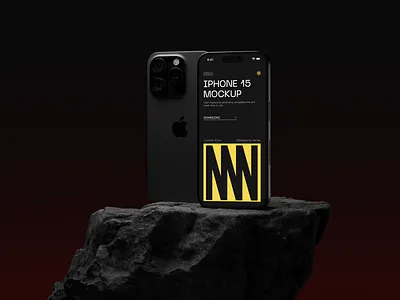 iPhone 15 pro – Device mockup 3d branding design device device mokup interface iphone iphone 15 mobile mobile app mockup phone mockup presentation product psd rock ui uiux