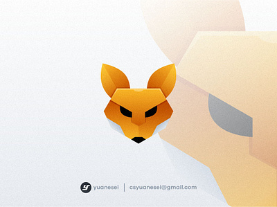 Fox app colorful design esport logo fox fox logo gradient graphic design logo modern wolf