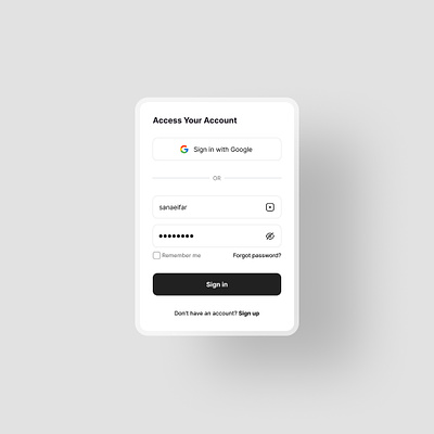 Sign in/Log in app application button component creative figma google idea light log in login minimal mobile modern nice sign in signin trend ui ux