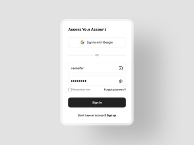 Sign in/Log in app application button component creative figma google idea light log in login minimal mobile modern nice sign in signin trend ui ux