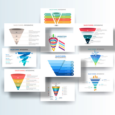 Modern Sales Funnel Infographic Template business corporate diagram flowchart graphic design infographic