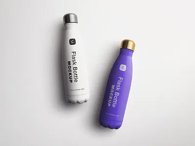 Flask Bottle Mockup template