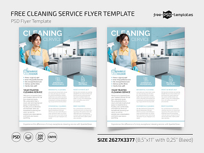Free Cleaning Service Flyer Template PSD cleaning cleaning service cleaning service flyer design flyer flyer cleaning service flyers free freebie photoshop print psd service services template templates