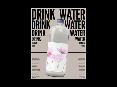 Drink Water (Animated Poster) 2023 trends after effects animation branding design editorial graphic design grid illustration layout logo motion graphics poster ui ui elements uidesign ux video web web design