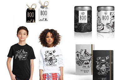 BOO {Branding & Illustration} apparel branding collateral graphic design illustration logo retail stationery