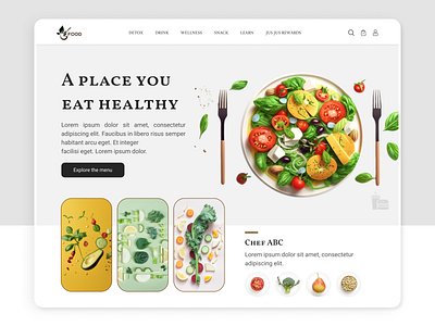 Healthy Recipe Website Hero Section Design 3d animation branding cleaneating creative design deliciouslyhealthy flavorfulnutrition graphic design header healthyeating healthylifestyle logo minimal ui motion graphics tastyandhealthy ui