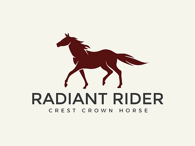 Radiant Rider Logo Design branding design graphic design horse horse logo illustration logo