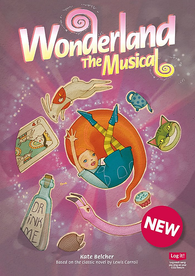 Wonderland X Alexandra Ball adventure characters musical poster stories