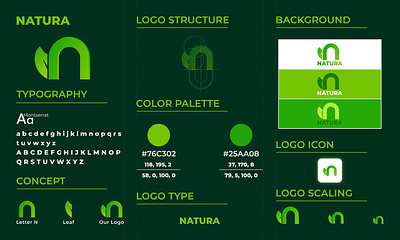 Brand Guide Style Of NATURA brand guide brand logo brand style guide brand style guidess branding branding kit corporate identity guidelines style guide