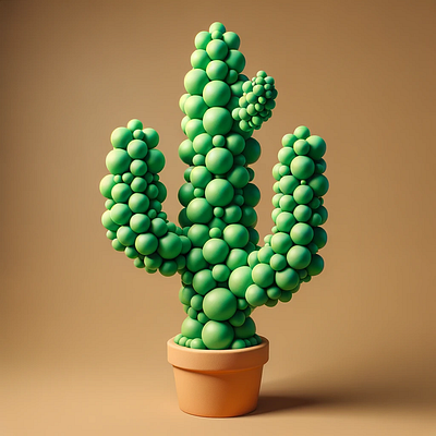 Bubbly Cactus 3d animation graphic design