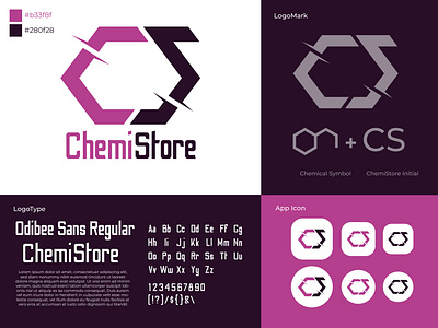 ChemiStore Logo branding cs logo graphic design lettermark logo logo logo design logo folio pictorial logo portofolio store logo
