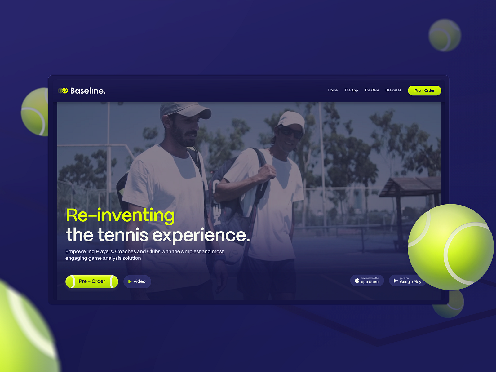 Baseline website 🎾 by studio&more on Dribbble