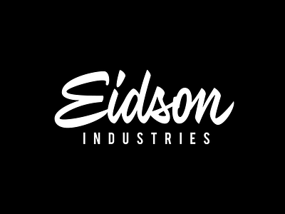 Eidson Industries calligraphy font lettering logo logotype typography vector