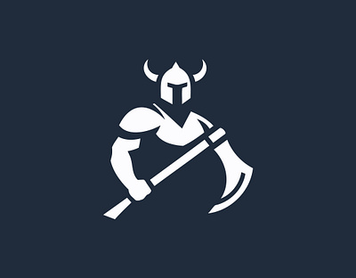Minimal Viking Warrior Logo branding design graphic design icon illustration logo typography ui ux vector viking warrior