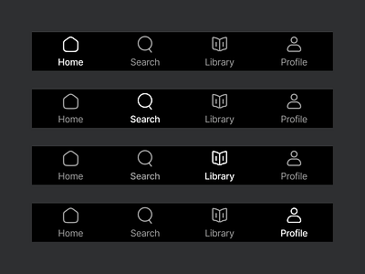 Navbar mobile app bottom bar inspiration minimalist navbar ui user interface ux visual
