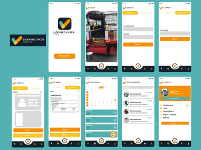 Licensed Check app design ui ux