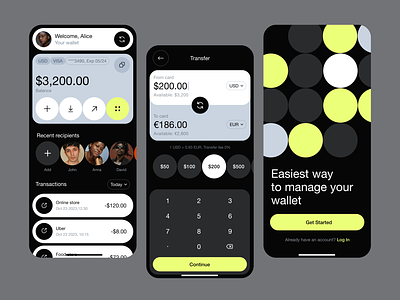 Banking Mobile Application app design concept concept design concept ui finance finance app fintech mobile app mobile app design mobile ui ui ux wallet wallet app wallet currency