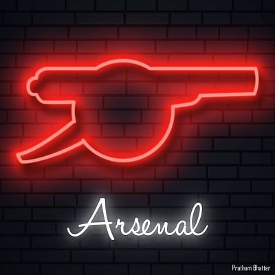 Neon Arsenal Logo design graphic design logo vector