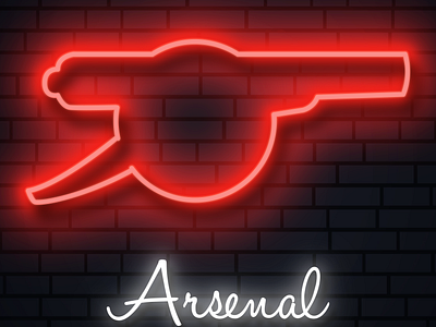 Neon Arsenal Logo design graphic design logo vector