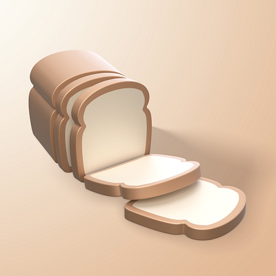 3D Bread Object 3d branding bread design emoticon graphic design icon illustration logo ui